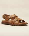 Sandali Uomo in Pelle – Eleganti e Comodi Estivi - Cuoio