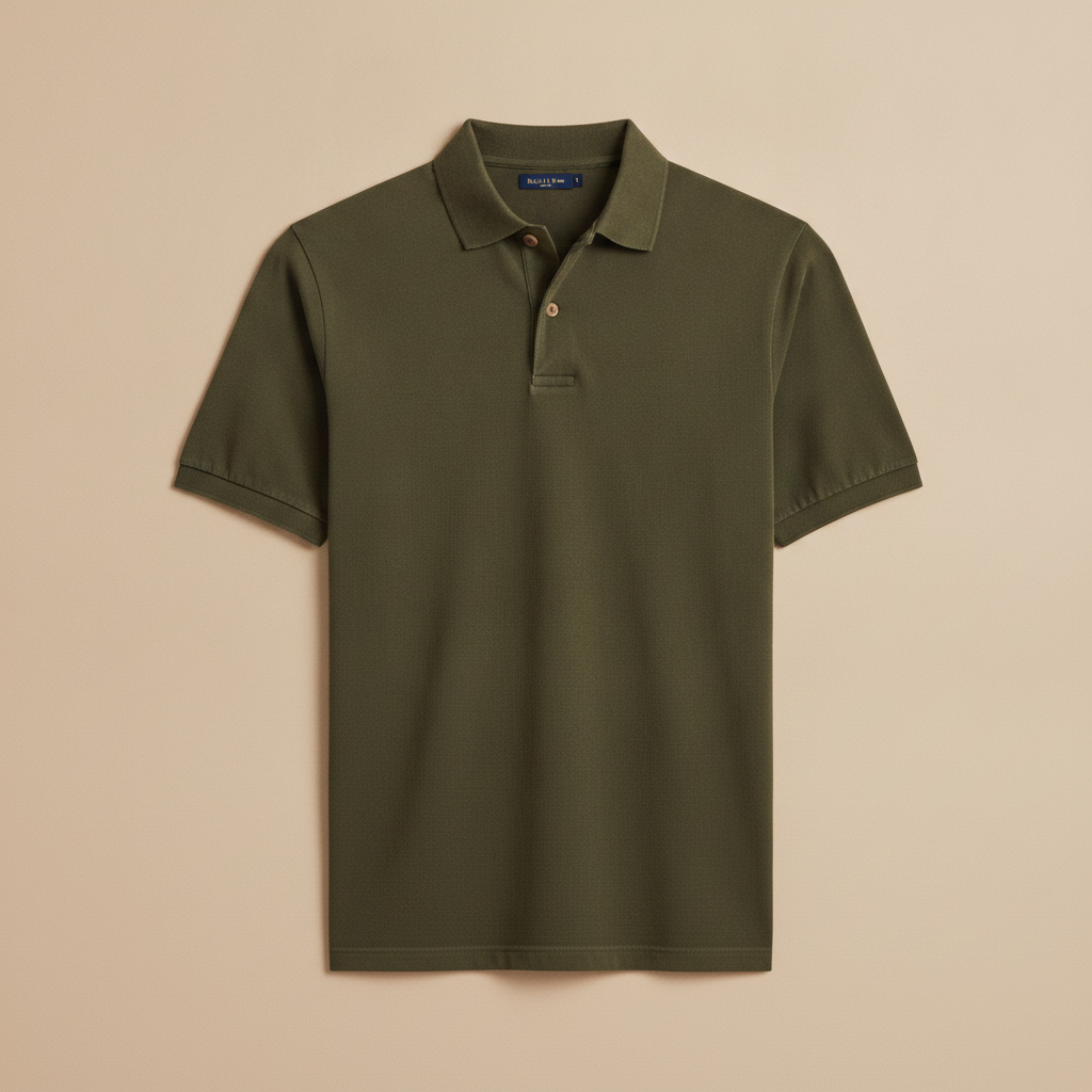 Polo Uomo Tinta in Capo – Colori Ricchi e Profondi Estivi - Verde Oliva