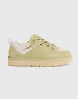 UGG Lowmel Lo Muted Brass sneakers donna in pelle scamosciata ottone, vista laterale
