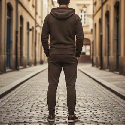 Set Tuta Sportiva Uomo con Felpa Zip e Pantaloni