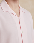 Camicia Uomo Camp Collar Tinta Pastello – Elegante e Rilassata - dettaglio