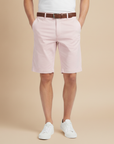 Pantaloncini Chino Uomo Colori Pastello – Estate Elegante e Fresca - Rosa Cipria - indossato