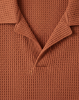 Completo Coordinato Uomo Polo Waffle e Pantaloncini a Coste - dettaglio