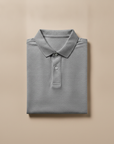 Polo Uomo Tinta Unita Basic – Essenziale Versatile del Guardaroba - Grigio