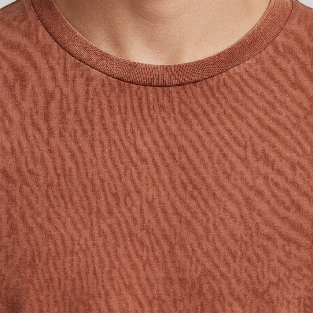 T-shirt Uomo Tinta in Capo Vintage – Colori Slavati Autentici - dettaglio