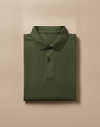 Polo Uomo Tinta Unita Basic – Essenziale Versatile del Guardaroba - Verde Militare