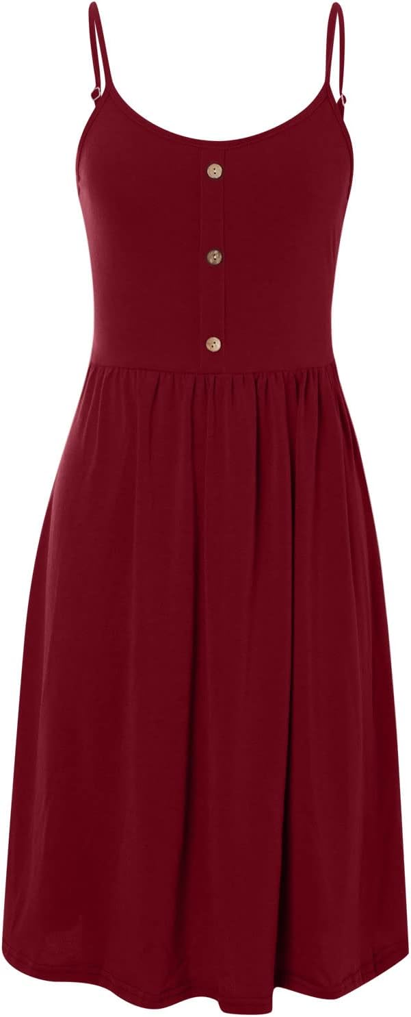 Vestito Sofia Donna – Vestito A-Line Scollo Schiena Nuda Spalline Regolabili Elegante Estate