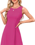 Vestito Lina Donna – Vestito Mini con Spalline Girocollo Taglio Aderente Elegante Y2K Estate