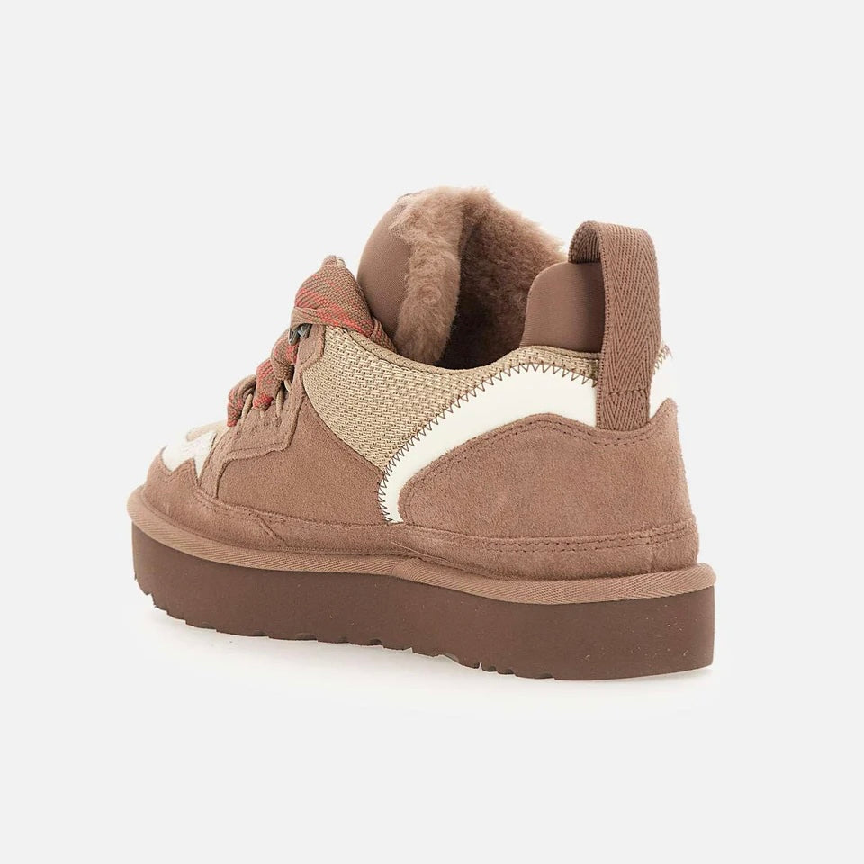 UGG Lowmel Rocky Oak sneakers donna in pelle scamosciata marrone quercia, dettaglio suola