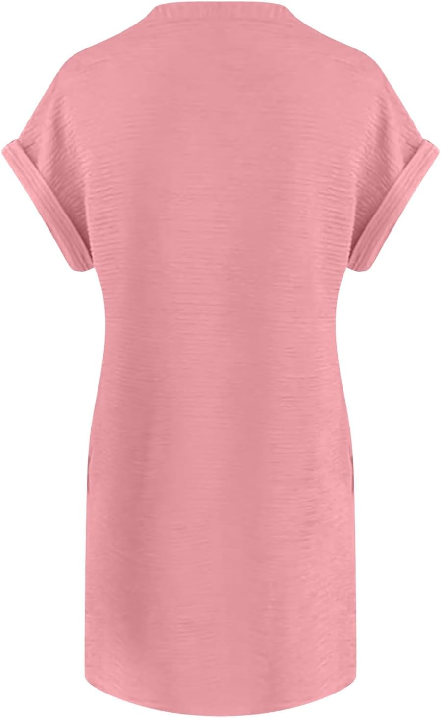 Chloé Abito Donna – Abito Mini Collo Tondo Vita Alta Maniche Corte con Tasche