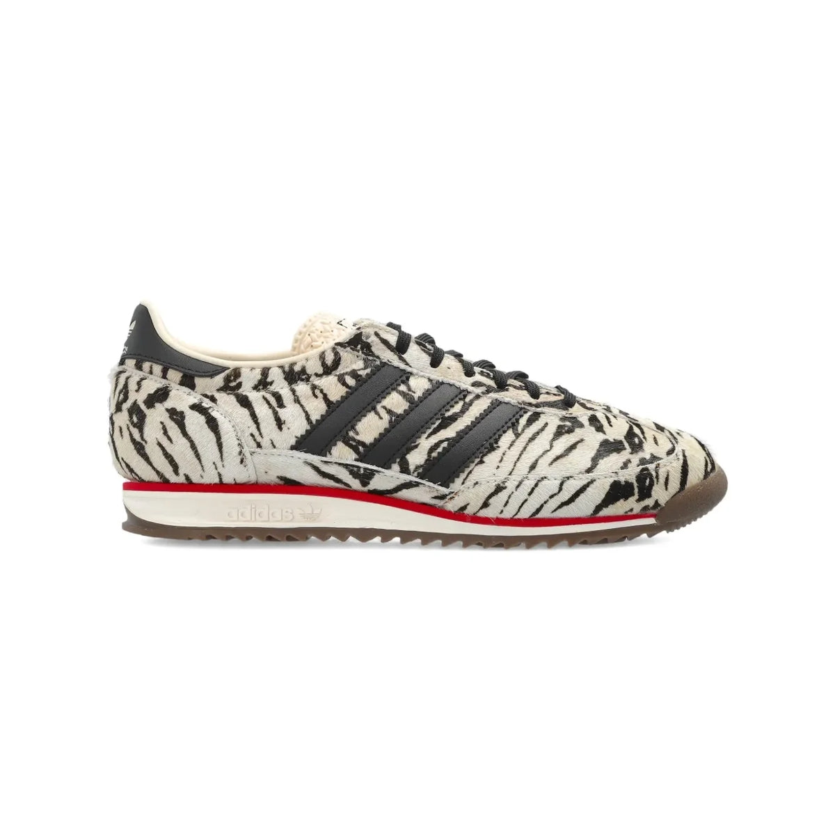 Adidas SL 72 Zebra Print sneakers basse uomo e donna in bianco nero - vista laterale