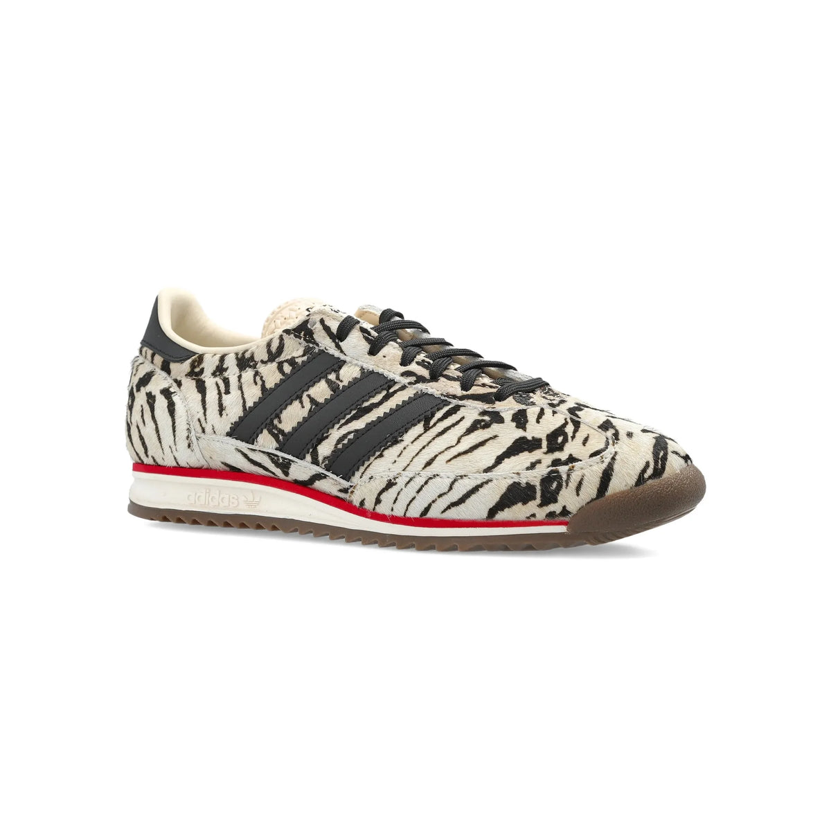 Adidas SL 72 Zebra Print sneakers basse uomo e donna in bianco nero - vista frontale