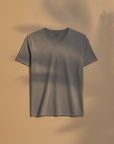 T-shirt Uomo Scollo a V in Cotone – Elegante e Versatile - Grigio