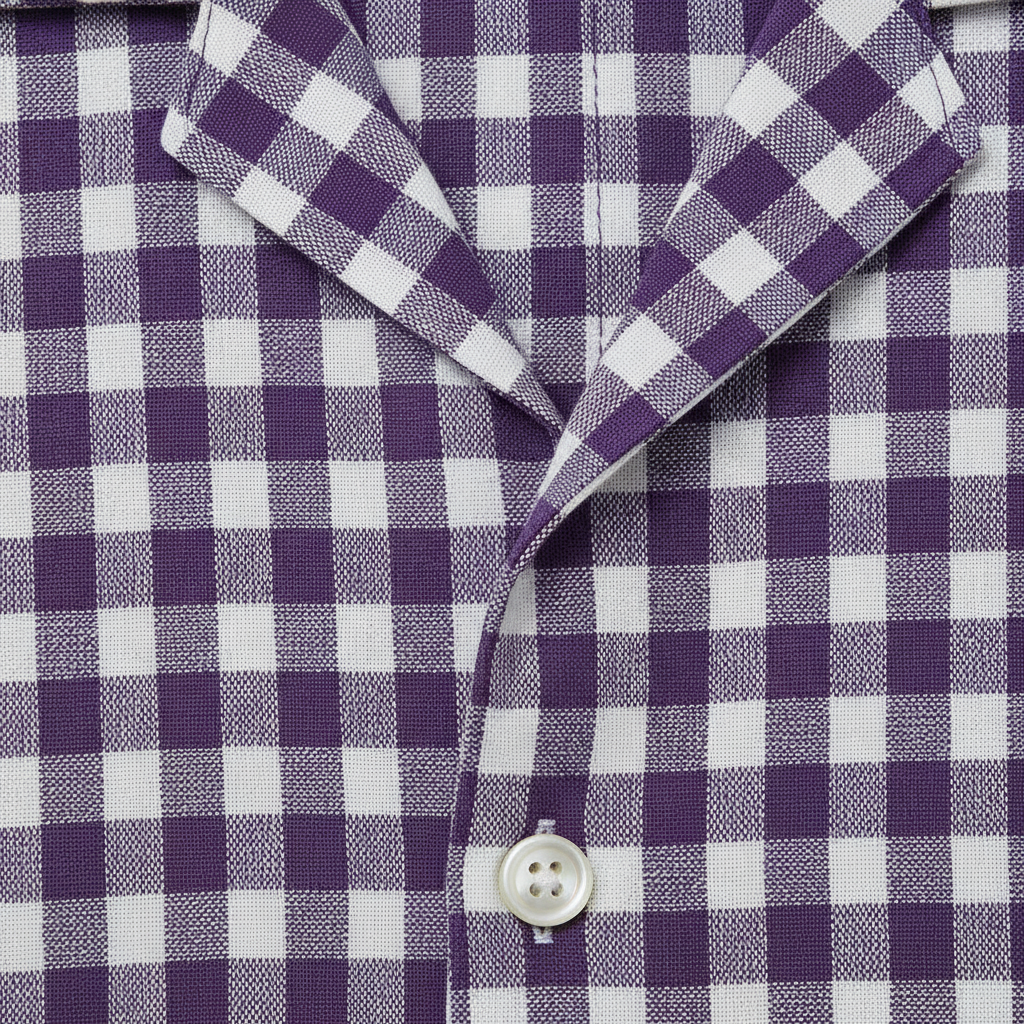 Completo Coordinato Uomo Camicia Madras e Pantaloncini - dettaglio