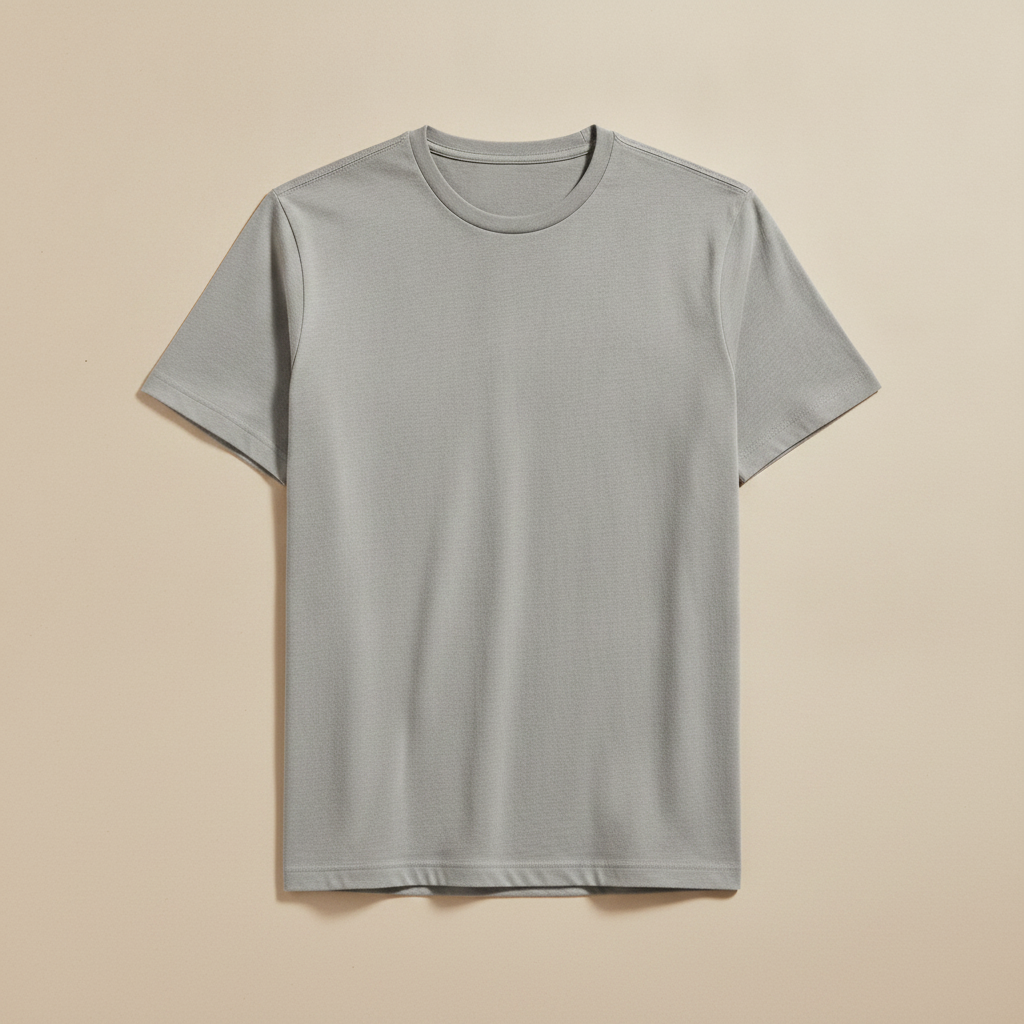 T-shirt Uomo in Cotone Biologico – Sostenibile e Morbida - Grigio Pietra