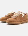 UGG Lowmel Lo Chestnut sneakers donna in pelle scamosciata marrone chestnut, vista frontale