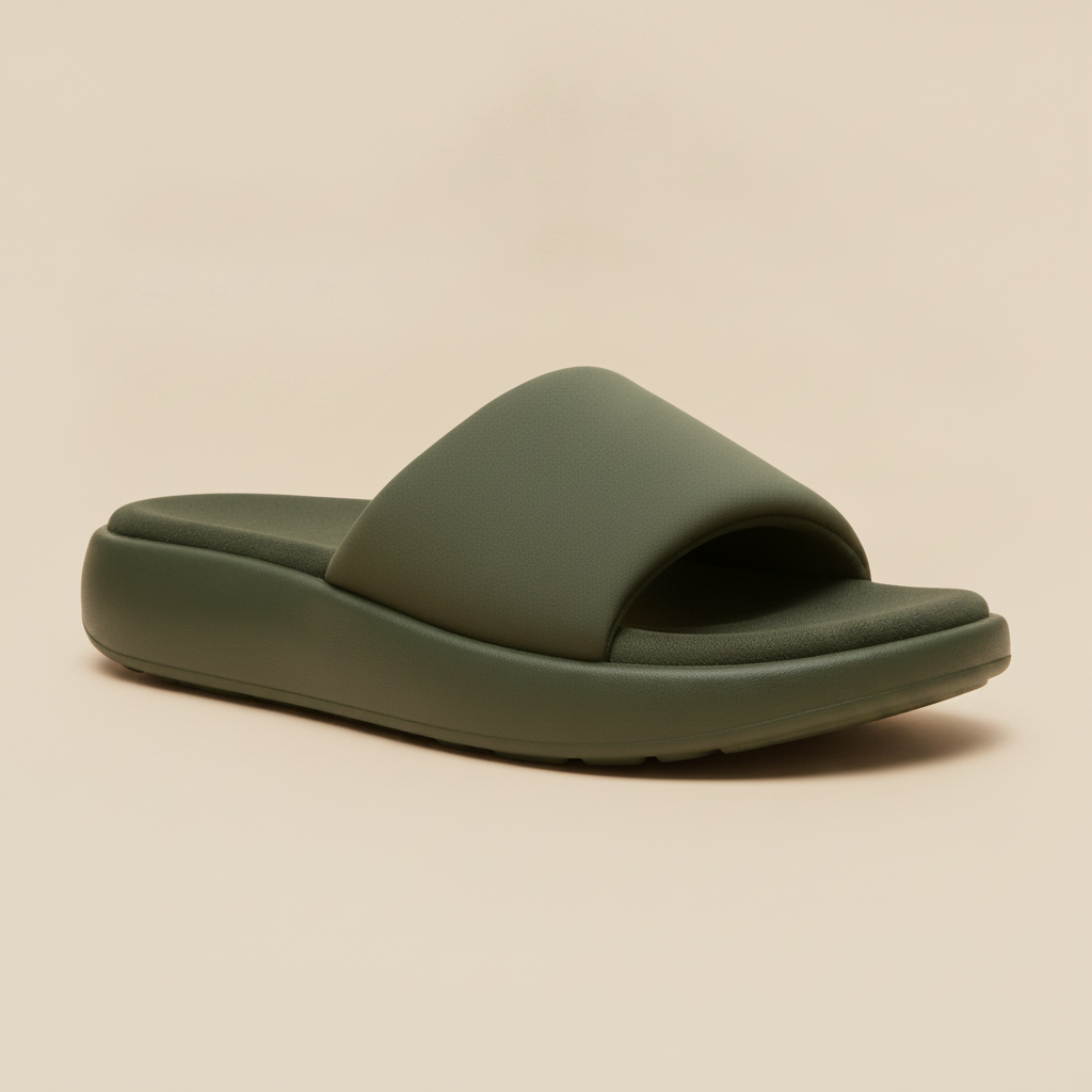 Ciabatte Slides Uomo – Comfort Estivo Rilassato - Verde Militare