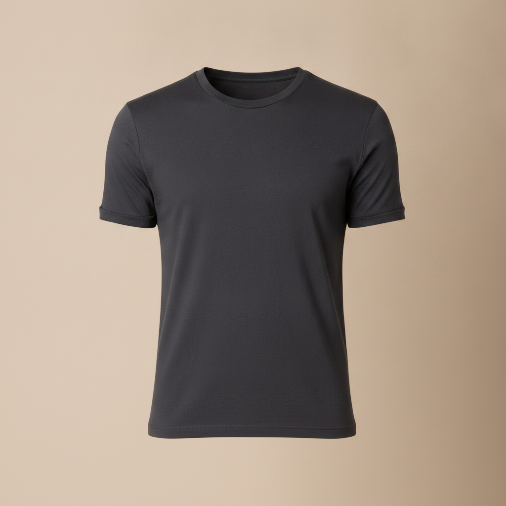 T-shirt Uomo Girocollo Slim Fit – Vestibilità Aderente Moderna - Grigio Antracite