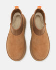 UGG Classic Mini Dipper Chestnut stivaletti donna in pelle scamosciata e montone marrone chestnut, dettaglio interno