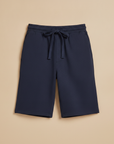 Pantaloncini Uomo con Coulisse in Cotone – Comfort Casual Rilassato - Blu Navy