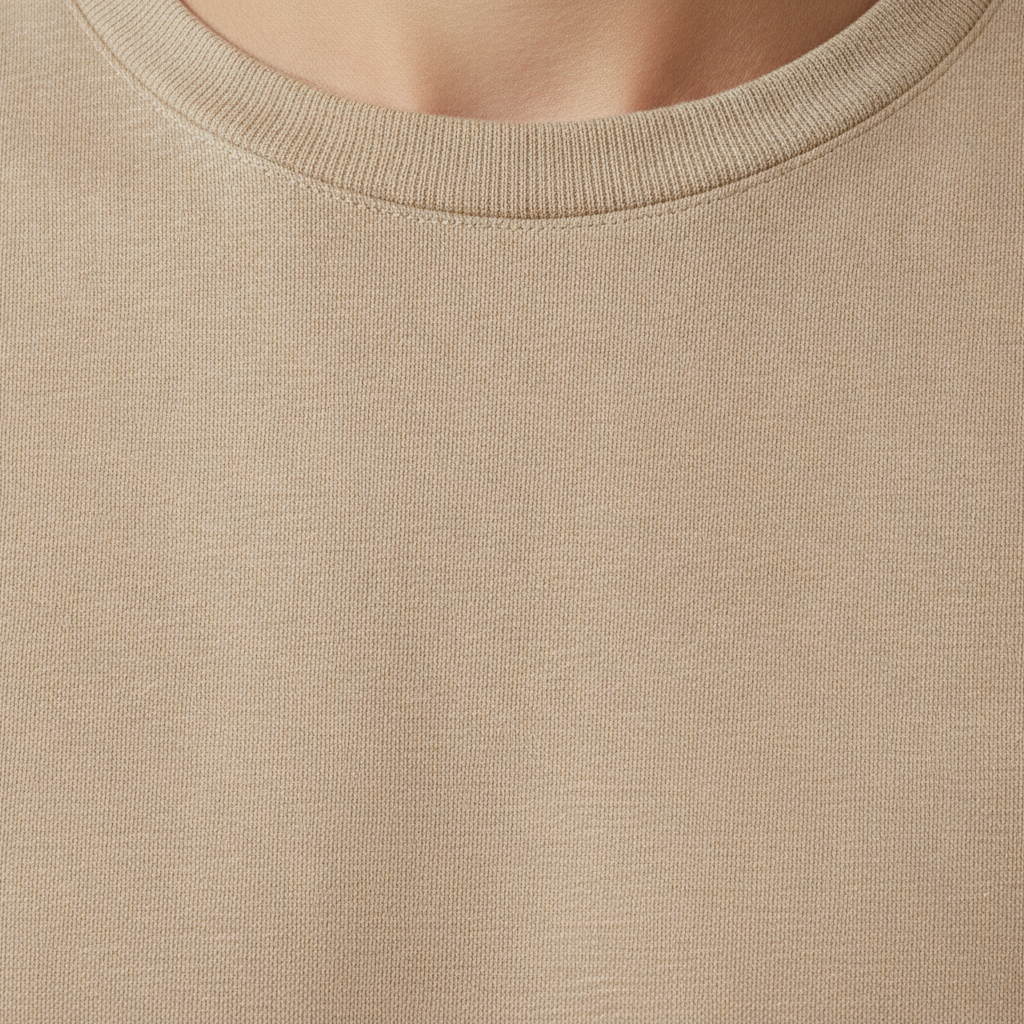 T-shirt Uomo in Misto Lino – Fresca e Traspirante Estiva - dettaglio