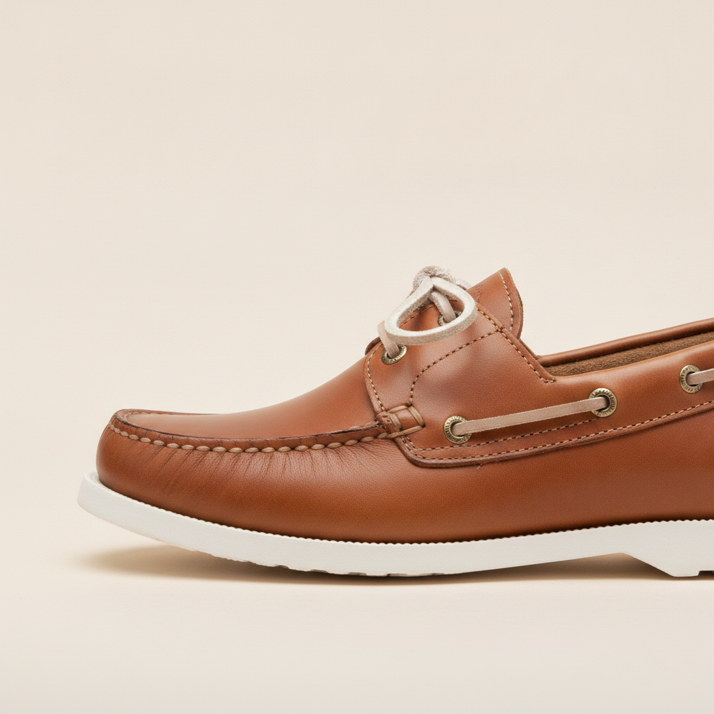 Scarpe da Barca Uomo in Pelle – Boat Shoes Classiche Estive - vista laterale