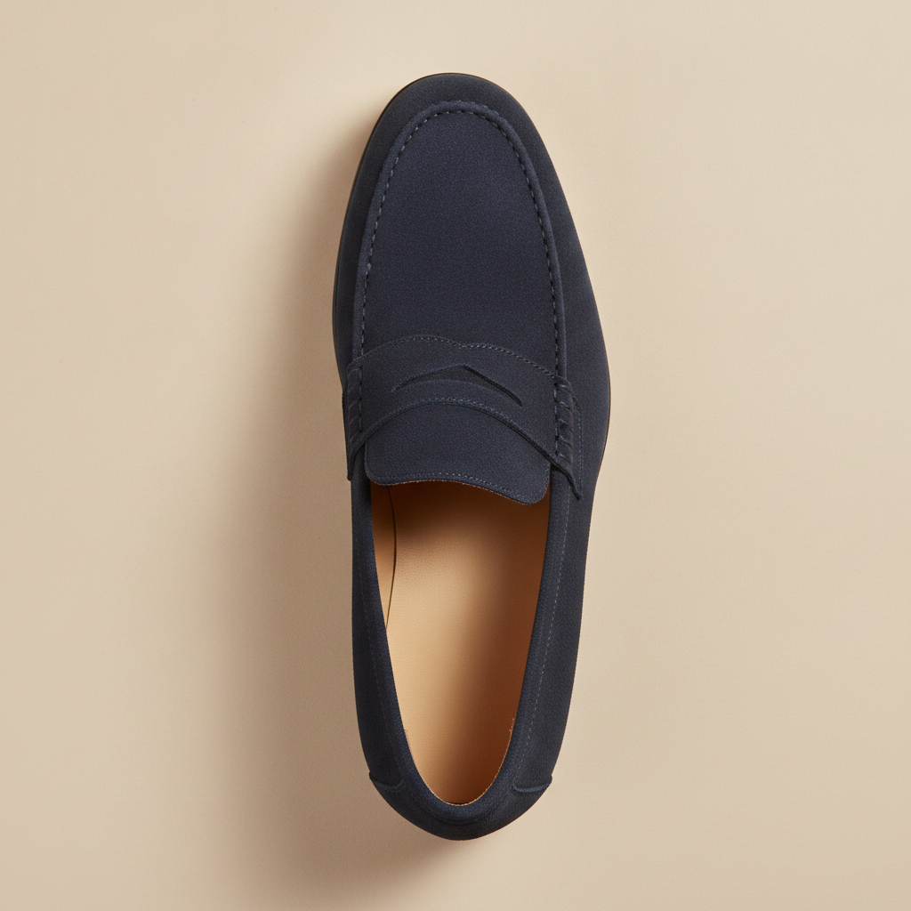 Mocassini Uomo in Pelle Scamosciata – Casual Chic Estivi - vista dall'alto