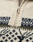 Maglione Uomo con Zip e Motivo Natalizio