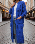Cardigan Donna Lungo Maglia Spessa Bohémien