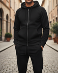 Set Tuta Sportiva Uomo con Felpa Zip e Pantaloni