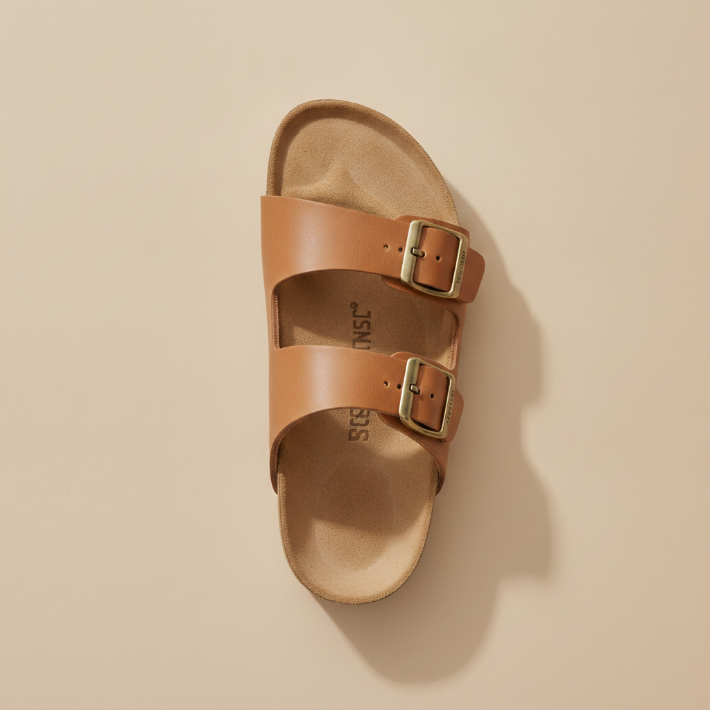 Sandali Uomo a Doppia Fascia – Eleganti in Pelle Estivi - vista dall'alto