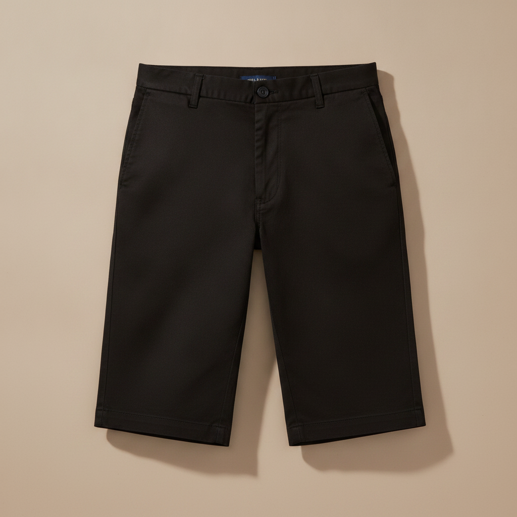 Pantaloncini Chino Slim Uomo – Vestibilità Moderna Aderente - Nero