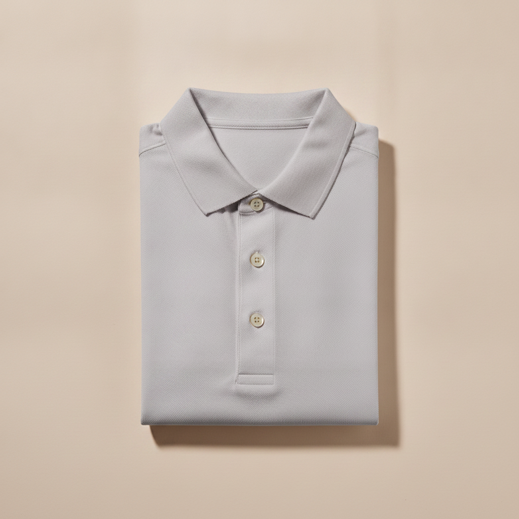 Polo Uomo Premium Filo di Scozia – Cotone Pregiato Setoso - Grigio Perla