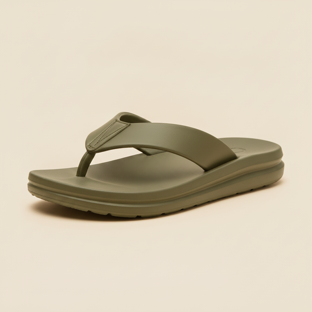 Infradito Uomo Premium – Comfort da Spiaggia Elegante - Verde Militare
