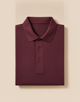 Polo uomo in cotone bordeaux, vista prodotto