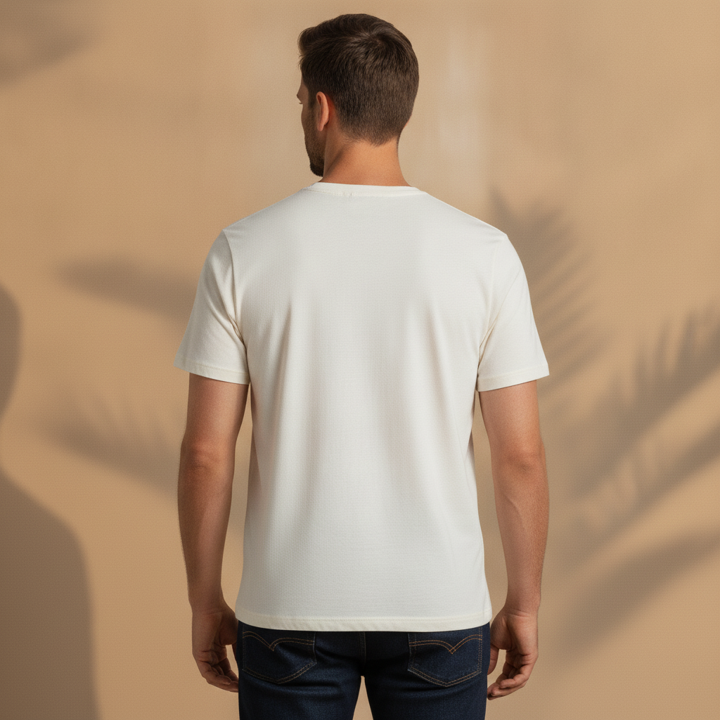 T-shirt Uomo in Cotone Biologico – Sostenibile e Morbida - vista posteriore