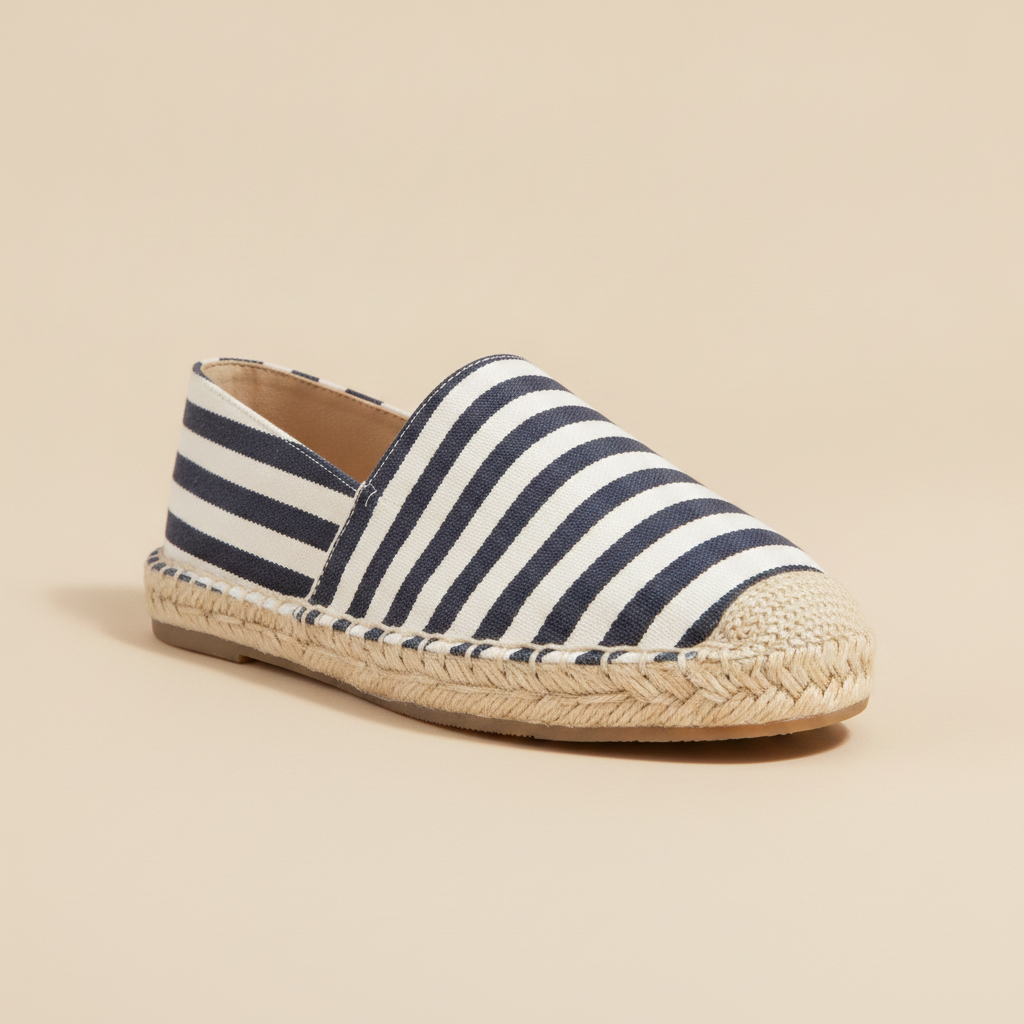 Espadrillas Uomo a Righe – Stile Mediterraneo Vivace - vista 3-4