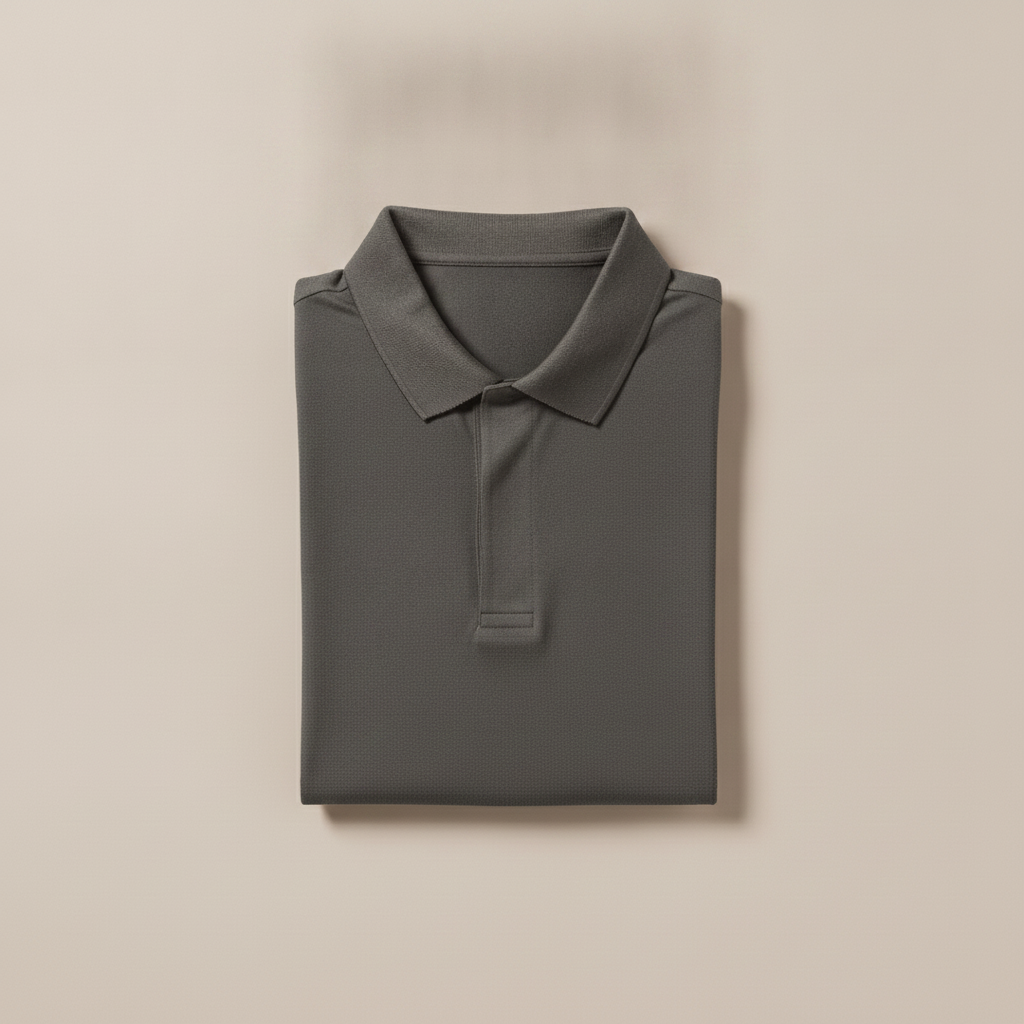 Polo Uomo Slim Fit in Cotone Elasticizzato – Vestibilità Aderente Moderna - Grigio Antracite