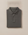 Polo Uomo Slim Fit in Cotone Elasticizzato – Vestibilità Aderente Moderna - Grigio Antracite