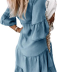 Sophie Vestito Camicia Bohemien Donna – Vestito Corto Fluido con Scollo a V e Maniche Corte