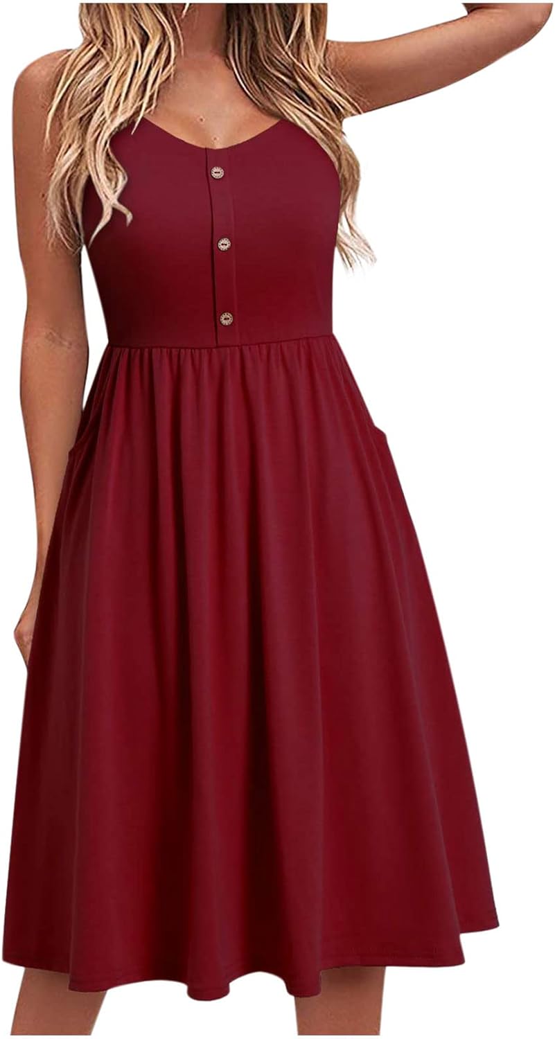Vestito Sofia Donna – Vestito A-Line Scollo Schiena Nuda Spalline Regolabili Elegante Estate