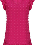 Chloé Abito Donna – Abito Midi Scollo a V Maniche Corte Volant Taglio A-Line Estate