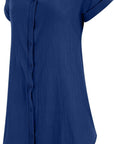 Sophie Abito Donna – Abito Corto in Lino con Scollo a V, Bottoni, Maniche Corte, Taglio Fluido, Estate