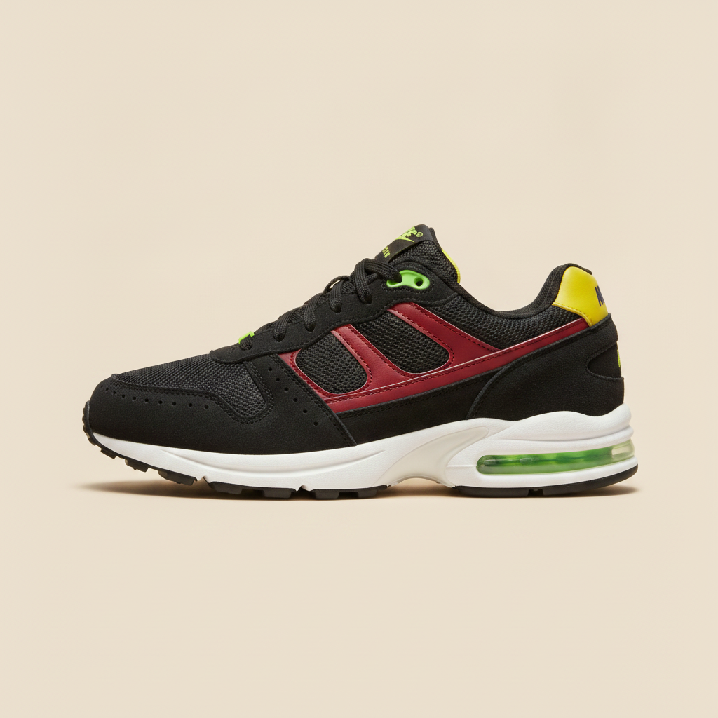 Sneakers Uomo Retro Runner Multicolor – Stile Anni '90 Vivace - Nero Multicolor