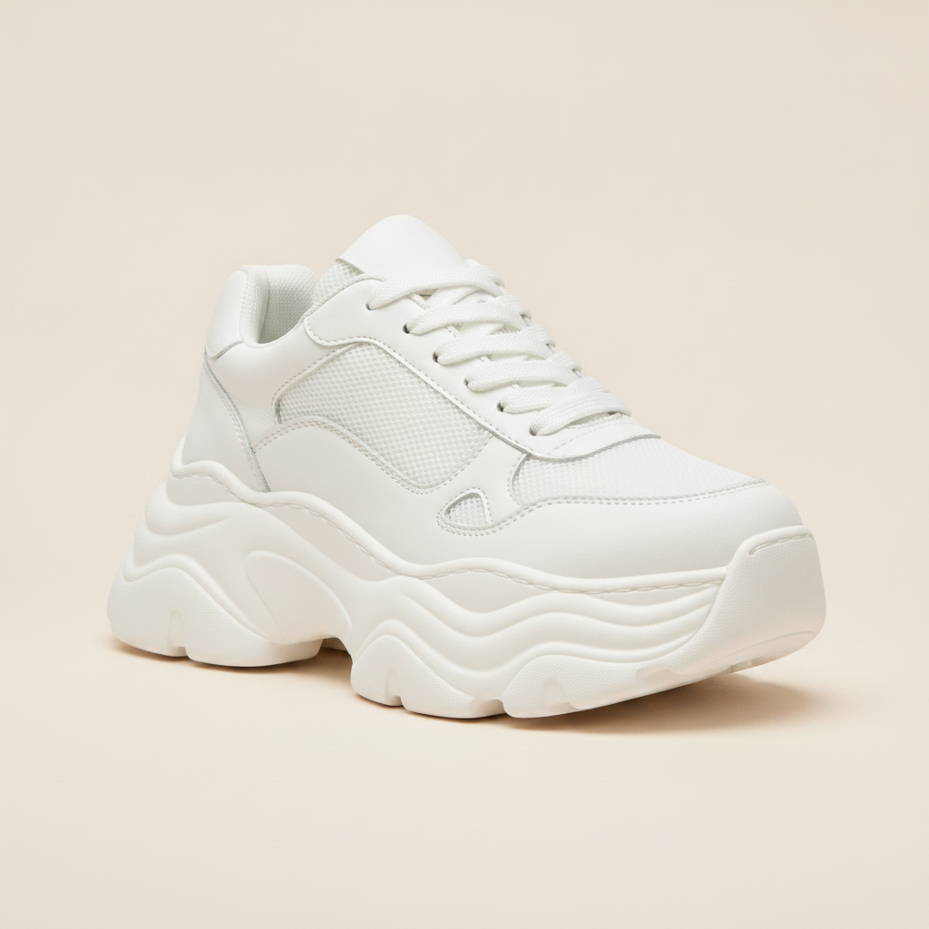 Sneakers Uomo Chunky Suola Alta – Streetwear Urban di Tendenza - vista 3-4