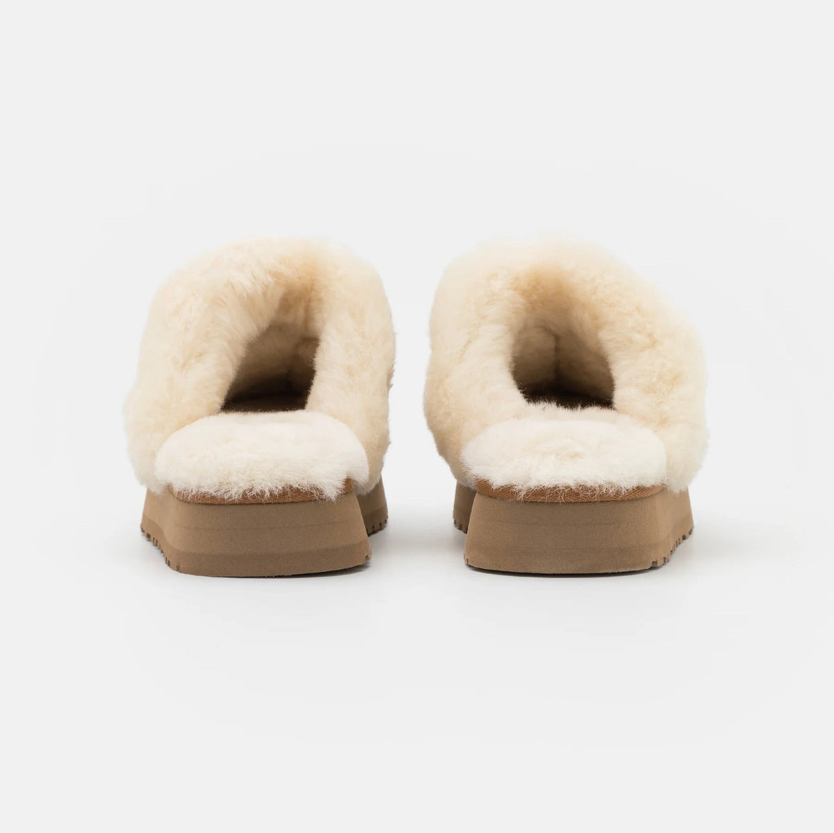 UGG Disquette Chestnut sabot donna in pelle scamosciata e montone marrone chestnut, dettaglio suola