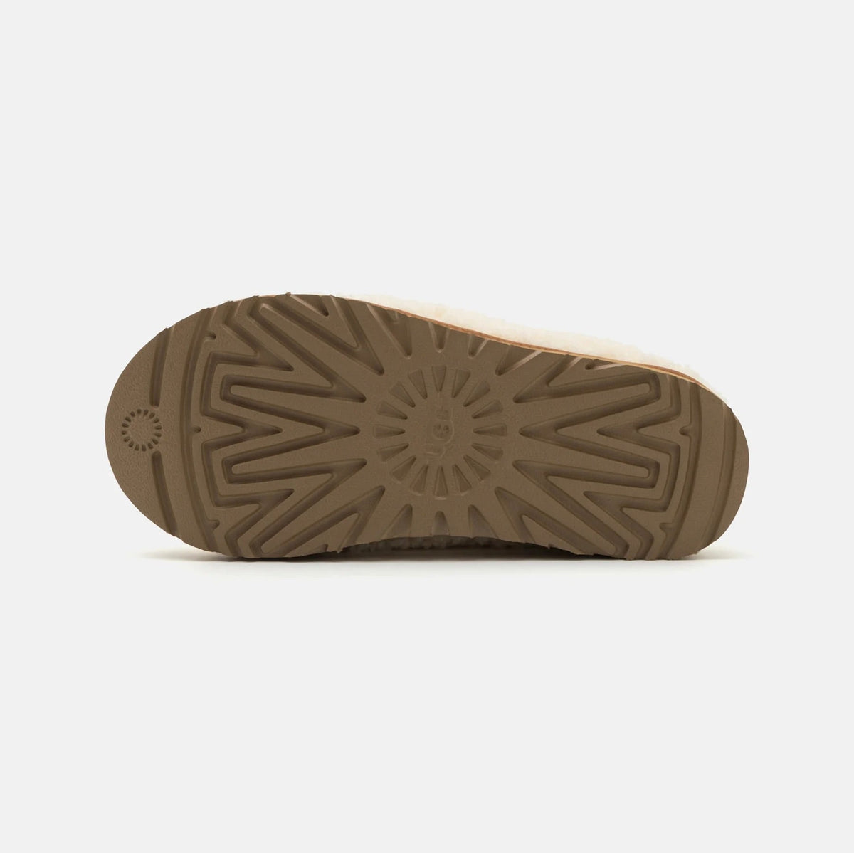 UGG Tasman Maxi Curly Natural ciabatte chiuse donna in pelle scamosciata e montone naturale, vista posteriore