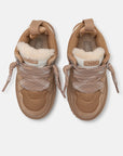 UGG Lowmel Sand sneakers bambino in pelle scamosciata beige sand, vista posteriore