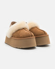 UGG Funkette Chestnut sabot platform donna in pelle scamosciata e montone marrone chestnut, vista frontale