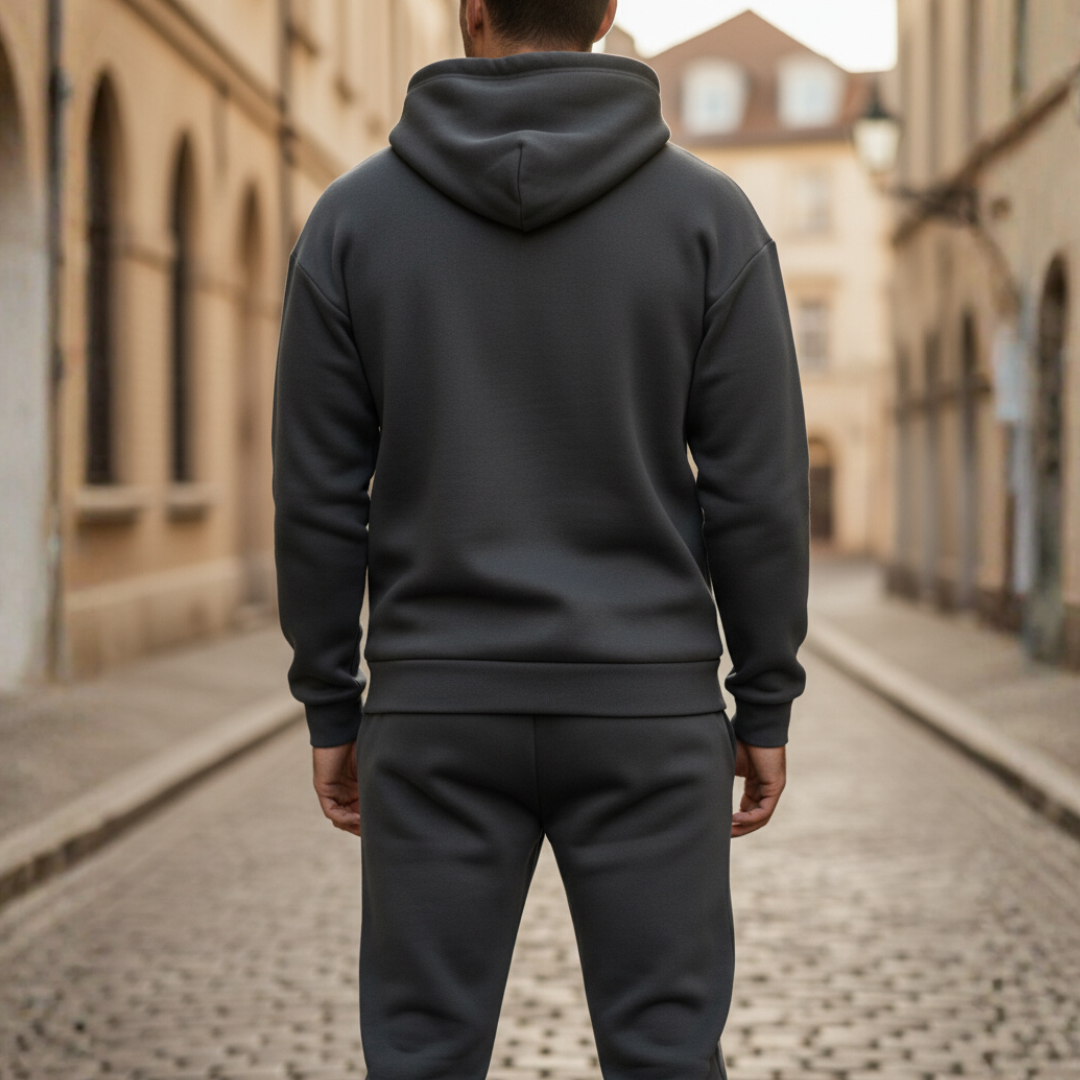 Tuta Uomo Felpato Casual con Cappuccio